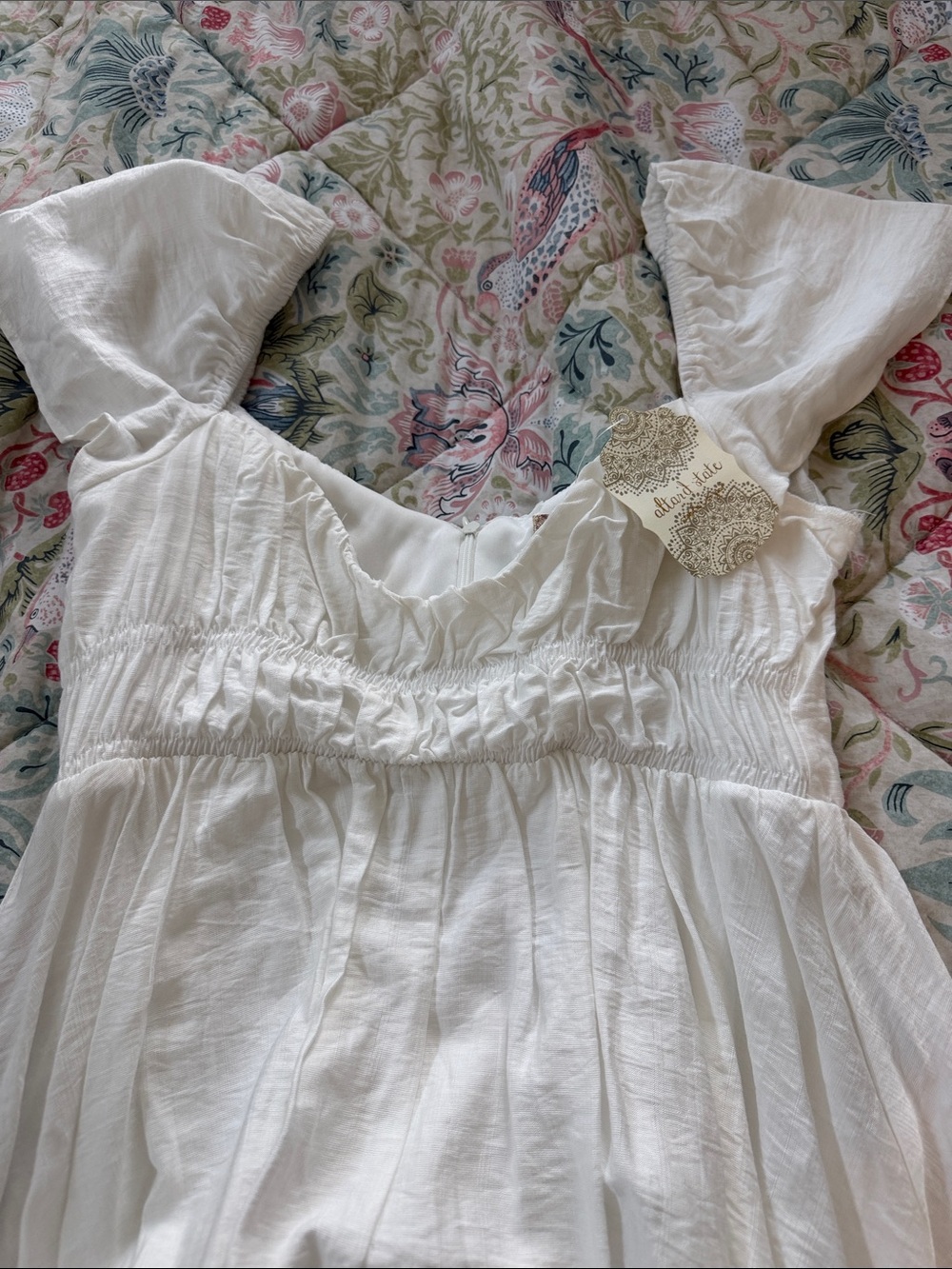 Altar'd State Ivory Ruffled Tag Dress - Picture 3 of 4